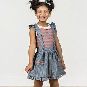 Matilda Jane On The Double Playtime Striped Girly Skirt Size 6